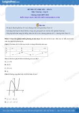 Đề thi giữa kì 1 Toán 12 - Đề số 1
